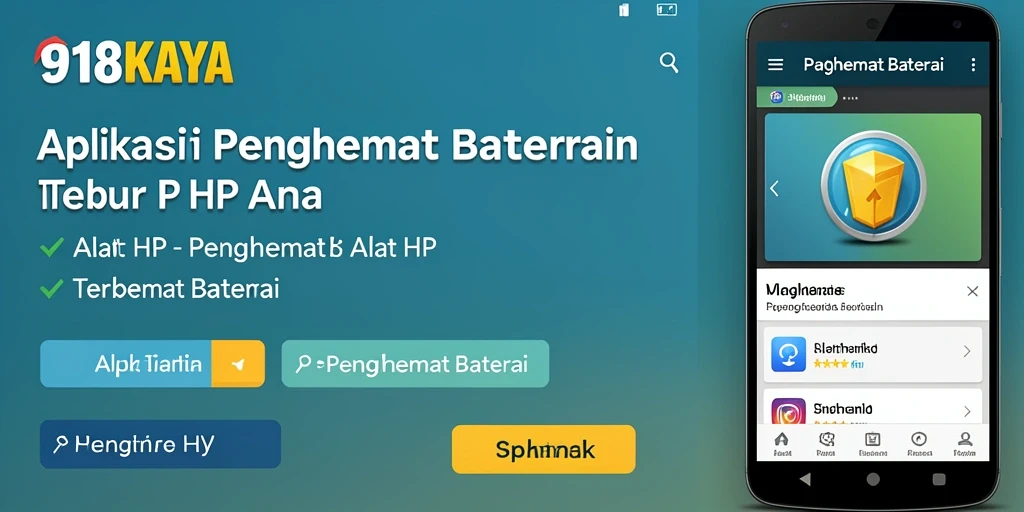 Antarmuka sederhana dan efisien dari aplikasi Penghemat Baterai 918KAYA.