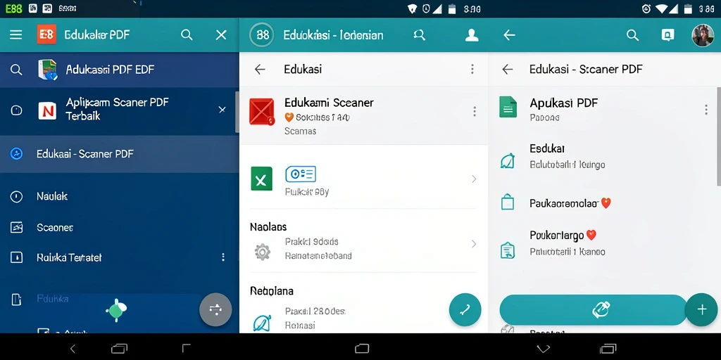 Screenshot utama E88 menunjukkan antarmuka pemindaian PDF yang intuitif dan mudah digunakan.