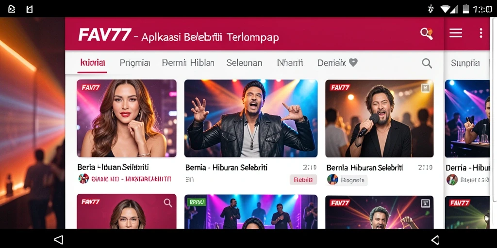 Tampilan antarmuka FAV77 yang menarik dan informatif.