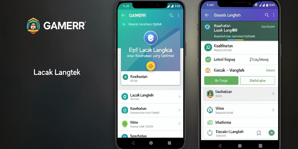 Screenshot utama GAMERP menunjukkan antarmuka pengguna untuk pelacakan langkah.