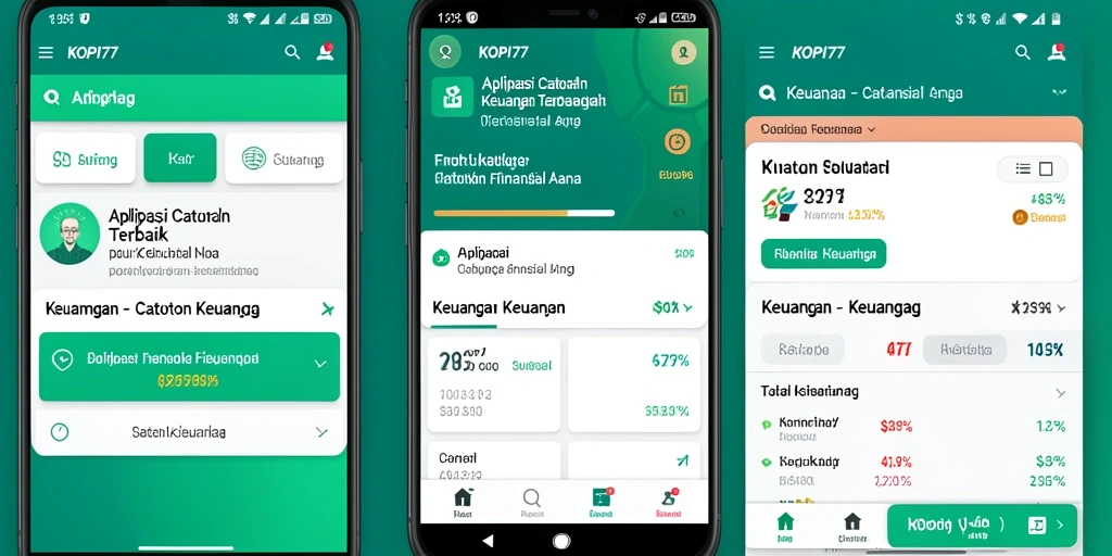 Antarmuka KOPI77 yang intuitif untuk Catatan Keuangan.