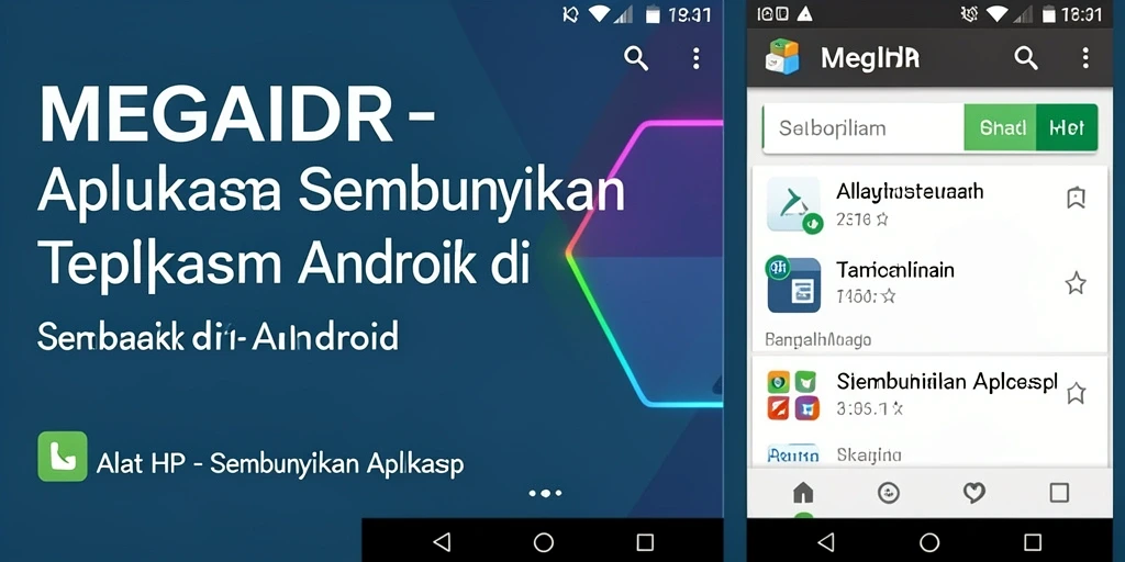 Tampilan antarmuka MEGAIDR untuk menyembunyikan aplikasi penting.