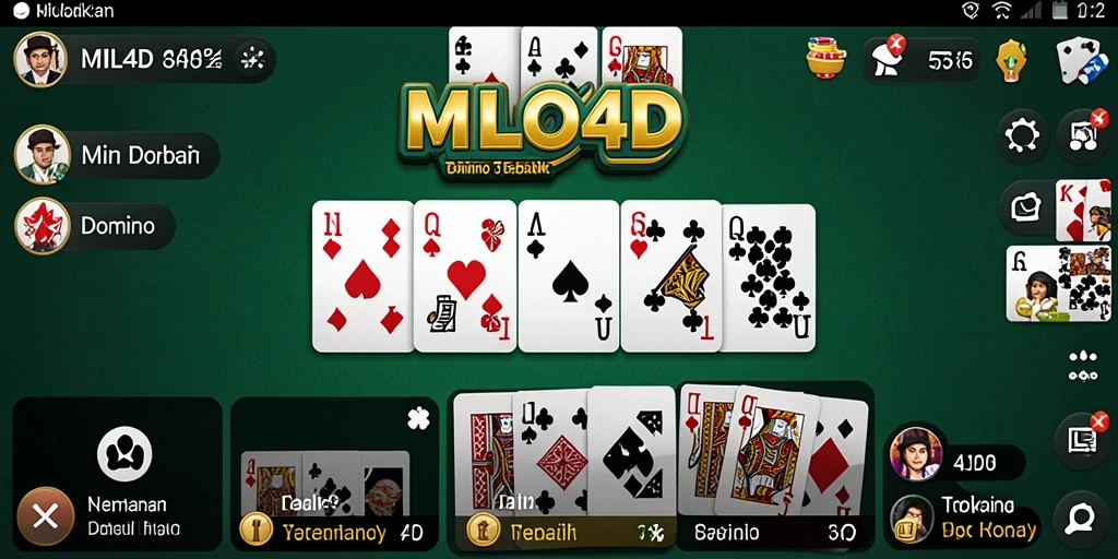 Tampilan antarmuka MILO4D yang menarik dan fitur permainan Domino.