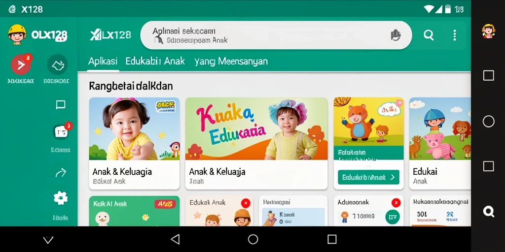 Tampilan antarmuka OLX128 yang menarik dan interaktif.