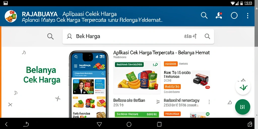 Tampilan antarmuka RAJABUAYA untuk cek harga produk.