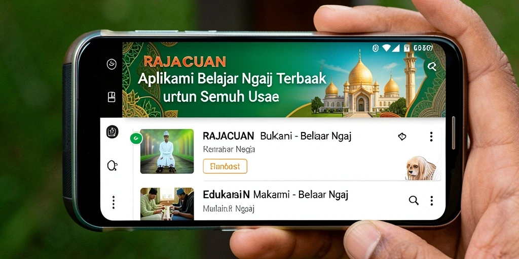 Antarmuka pengguna yang sederhana untuk Belajar Ngaji.