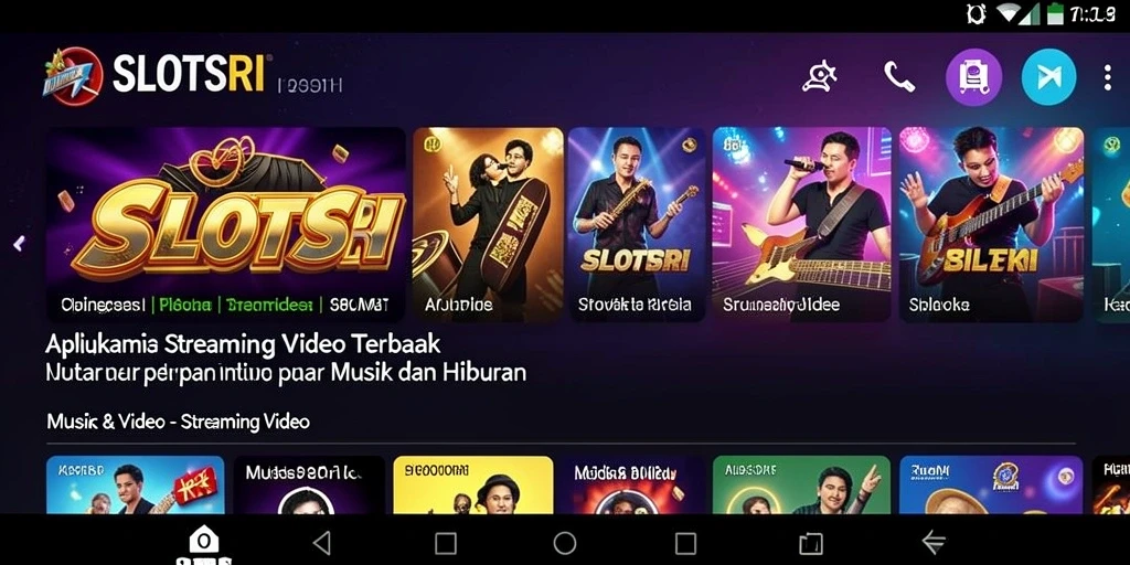 Tampilan antarmuka aplikasi SLOTSRI yang modern dan user-friendly.