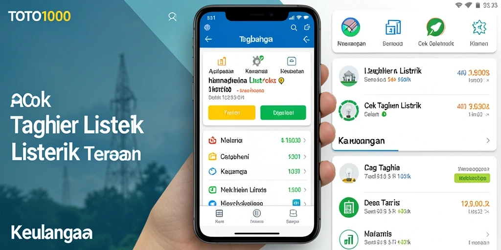 Antarmuka aplikasi TOTO1000 untuk cek tagihan listrik.